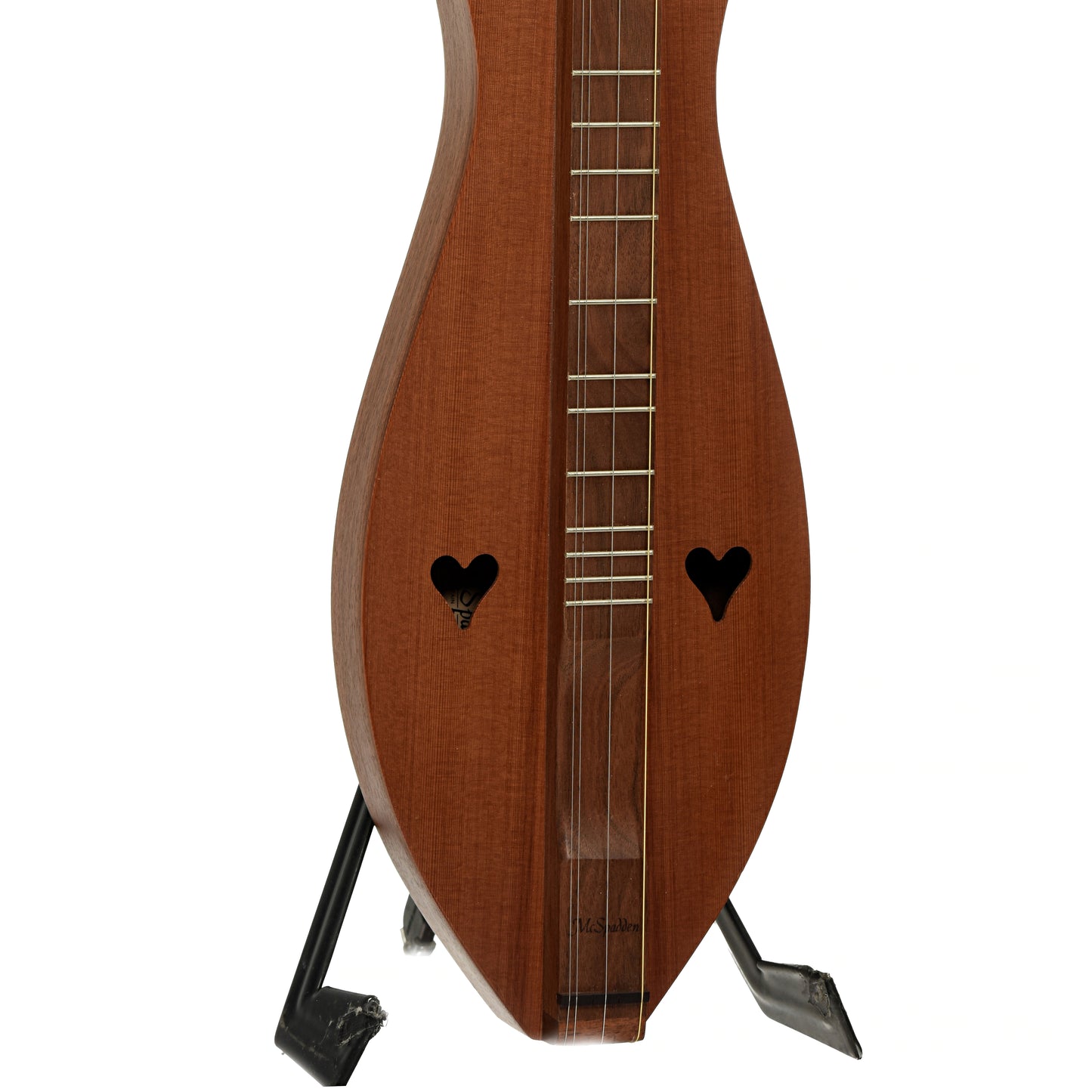 Front and side of McSpadden 4FGWR Ginger Appalachian Dulcimer 