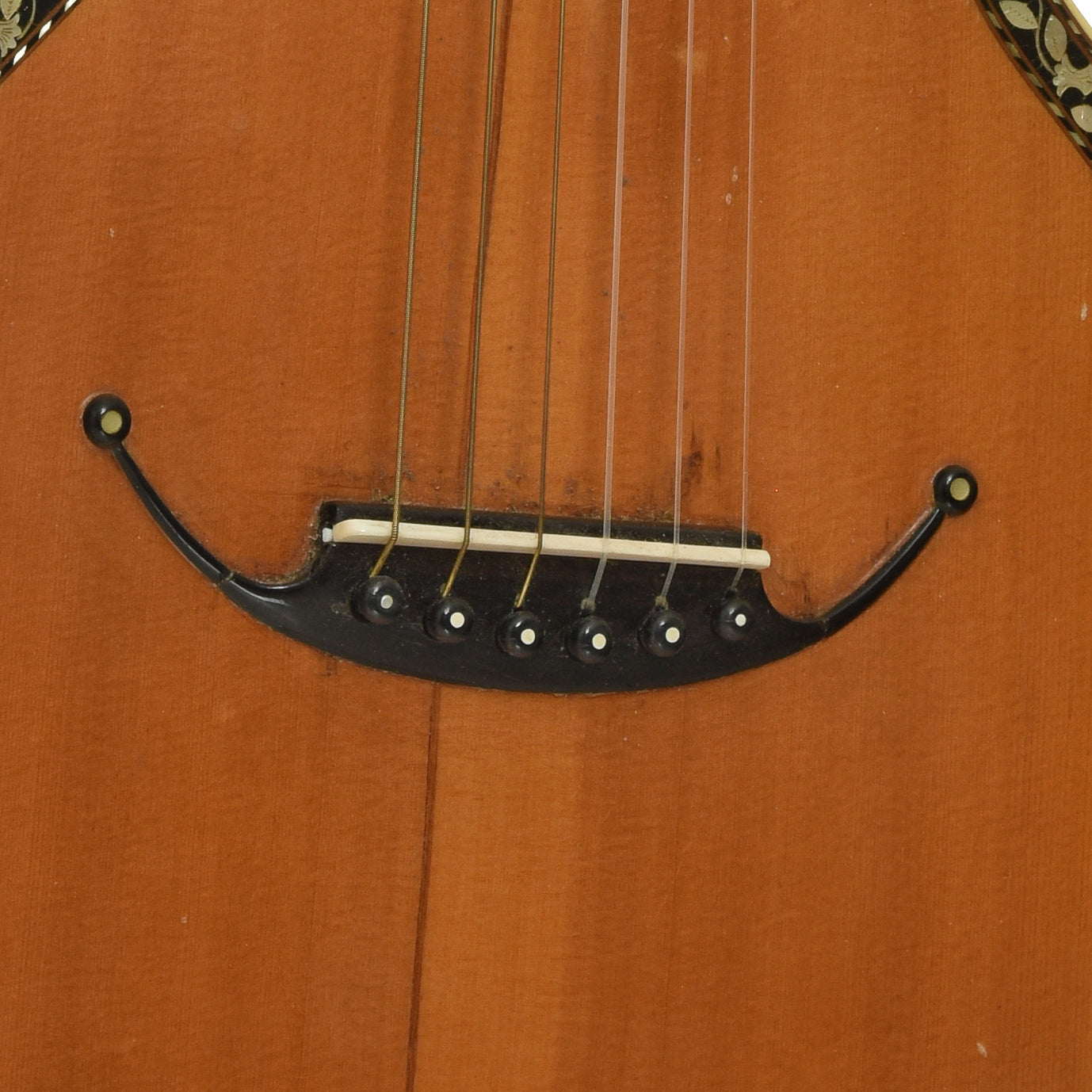 Bridge of French LaCote-Style Romantic Guitar