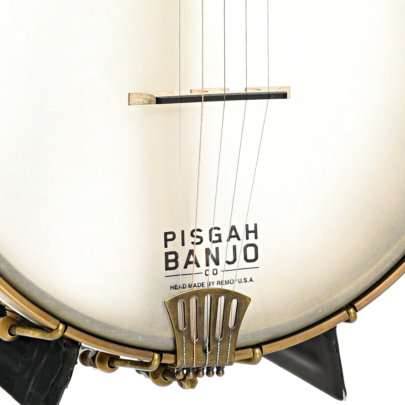 Tailpiece and bridge of Pisgah Banjo Co. 11" Laydie Openback Banjo