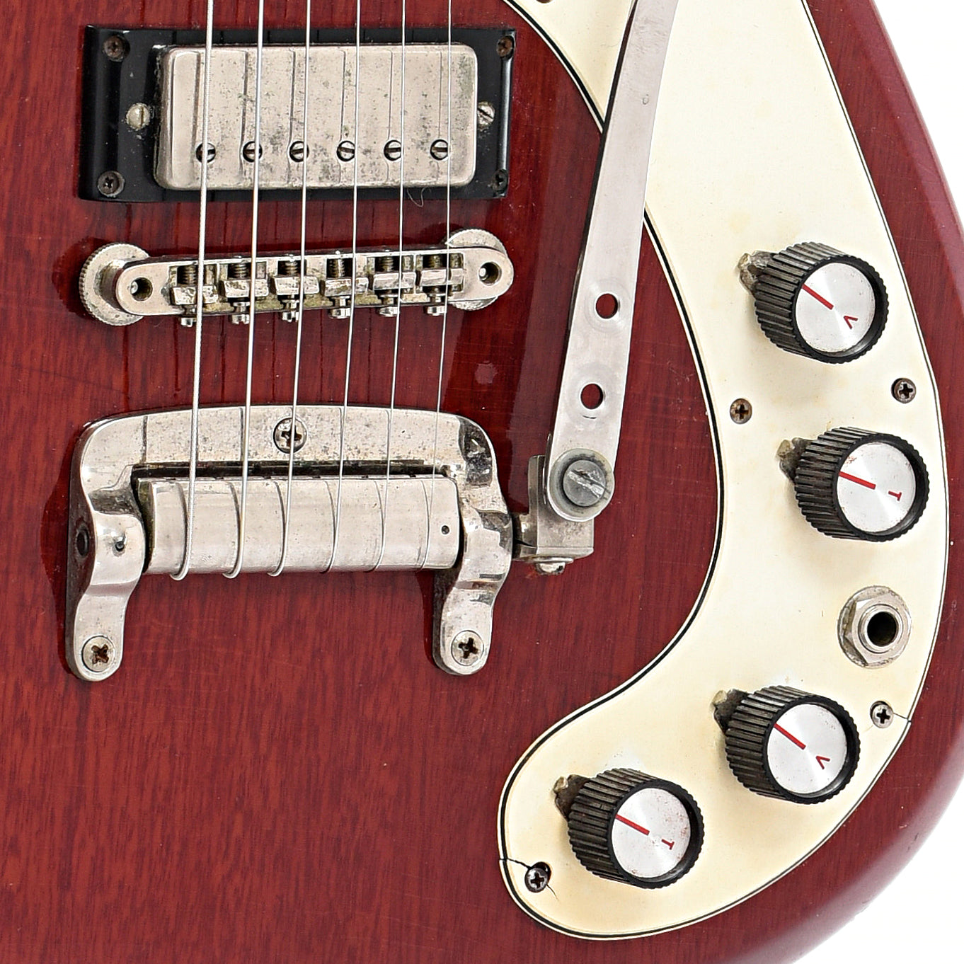 Bridge and controls of Epiphone Wilshire Electric Guitar (1964)