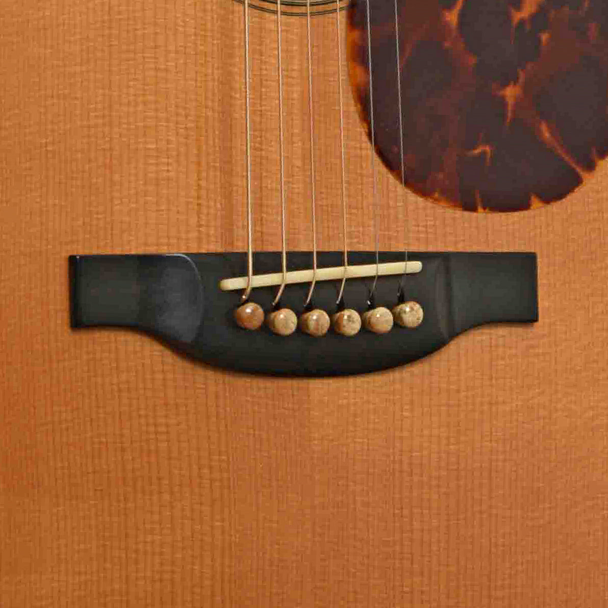 Bridge of Bourgeois Country Boy Deluxe Acoustic Guitar