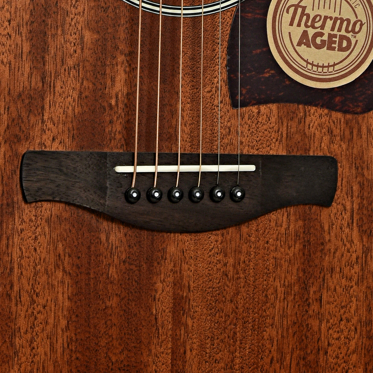 Bridge of Ibanez AC340 Artwood Acoustic Guitar, Open Pore Natural