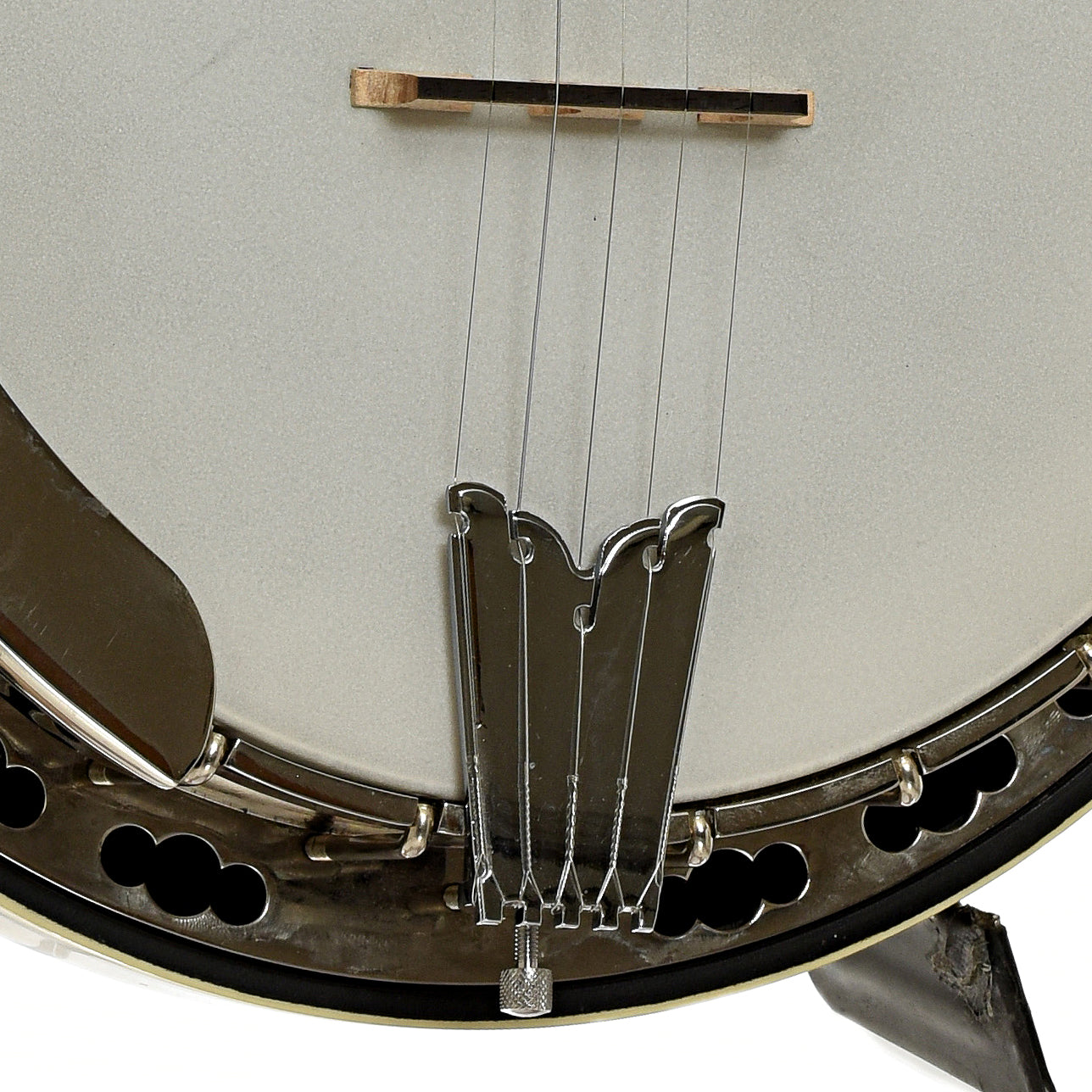 Bridge and controls of Deering Calico Resonator Banjo