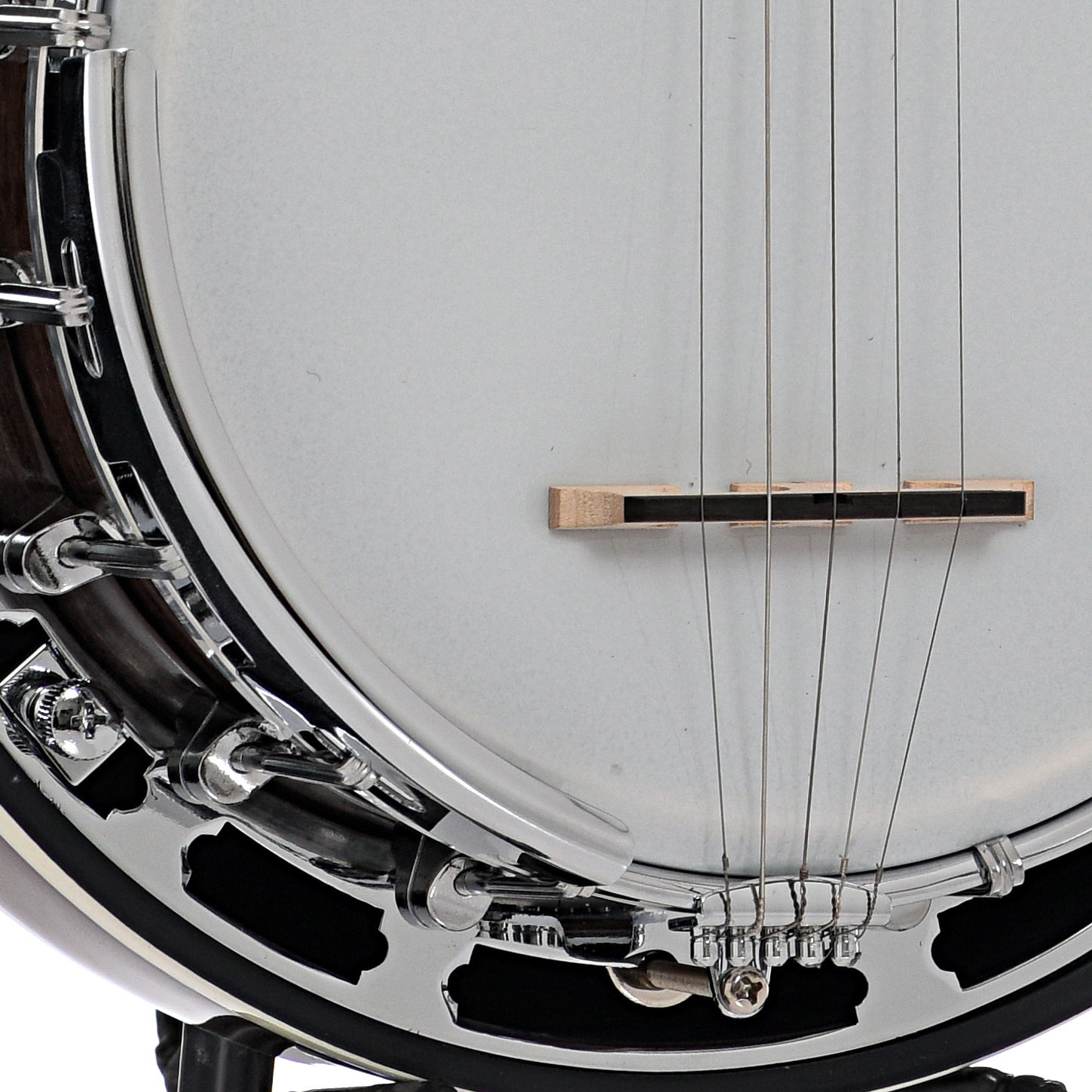 Armrest, Tailpiece and Bridge of Gold Tone BG-Mini Resonator Banjo