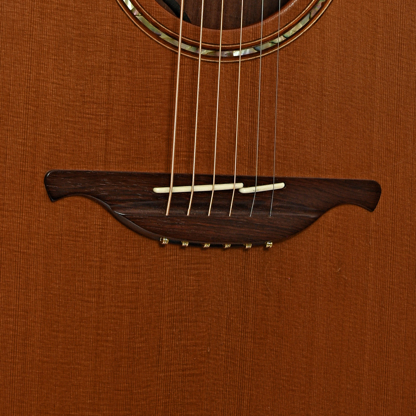 Bridge of Lowden O-25 Custom Acoustic Guitar
