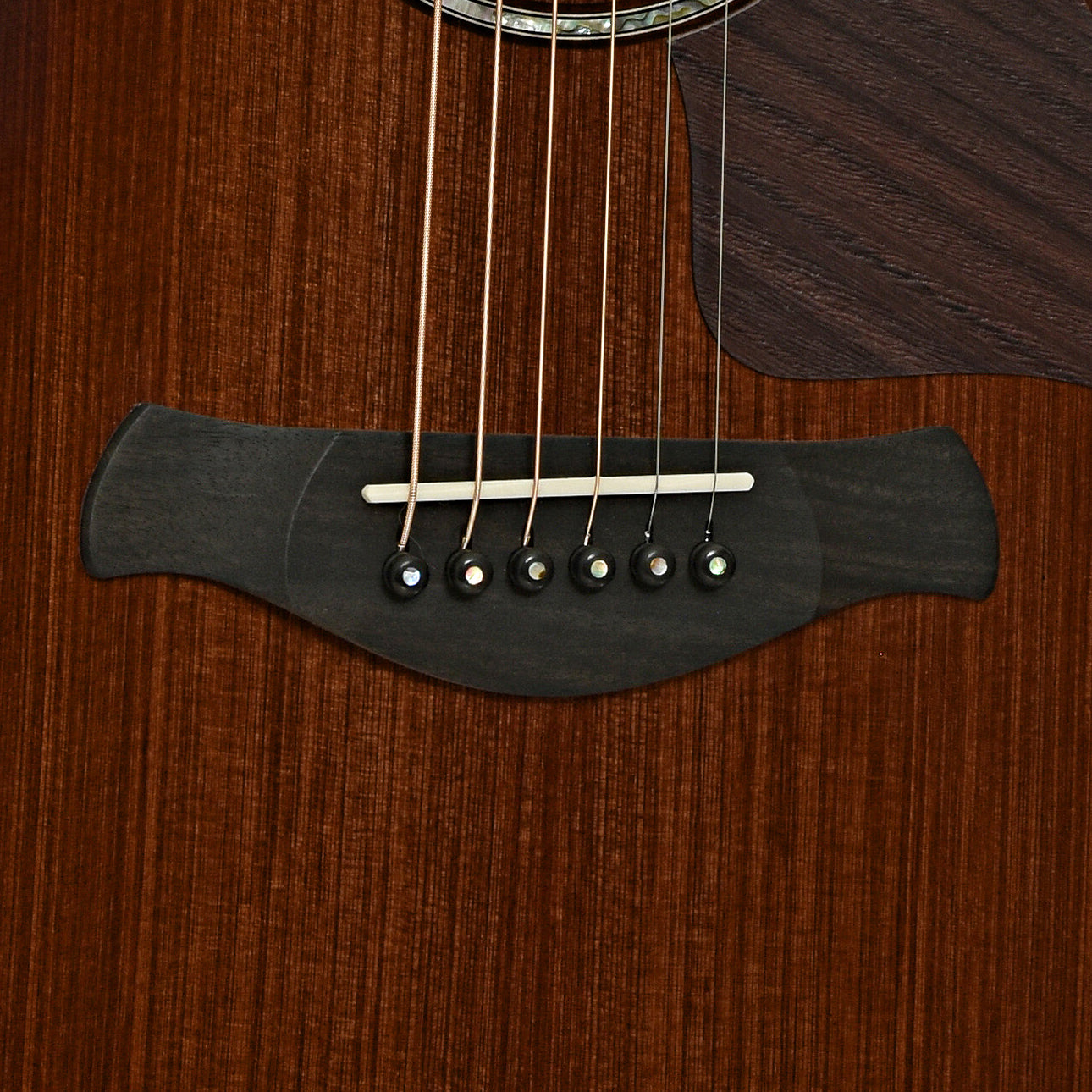 Bridge of Taylor Next Generation Builder's Edition 814ce Acoustic-Electric Guitar & Case, Honduran Rosewood/Sinker Redwood