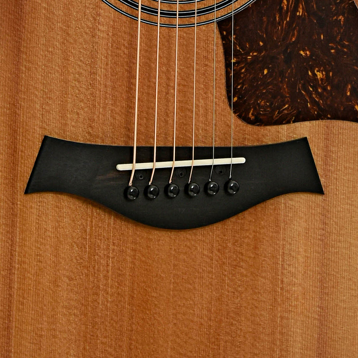 Bridge of Taylor 314ce Studio Acoustic Guitar & Gigbag, Shaded Edgeburst