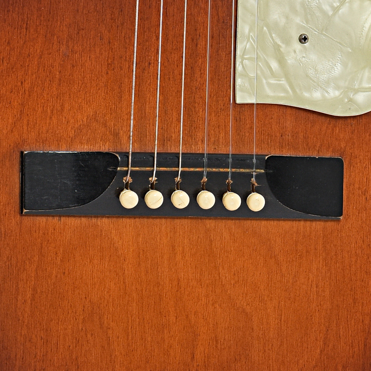 Bridge of Slingerland May-Bell Style No.5 Parlor Guitar (1930s)