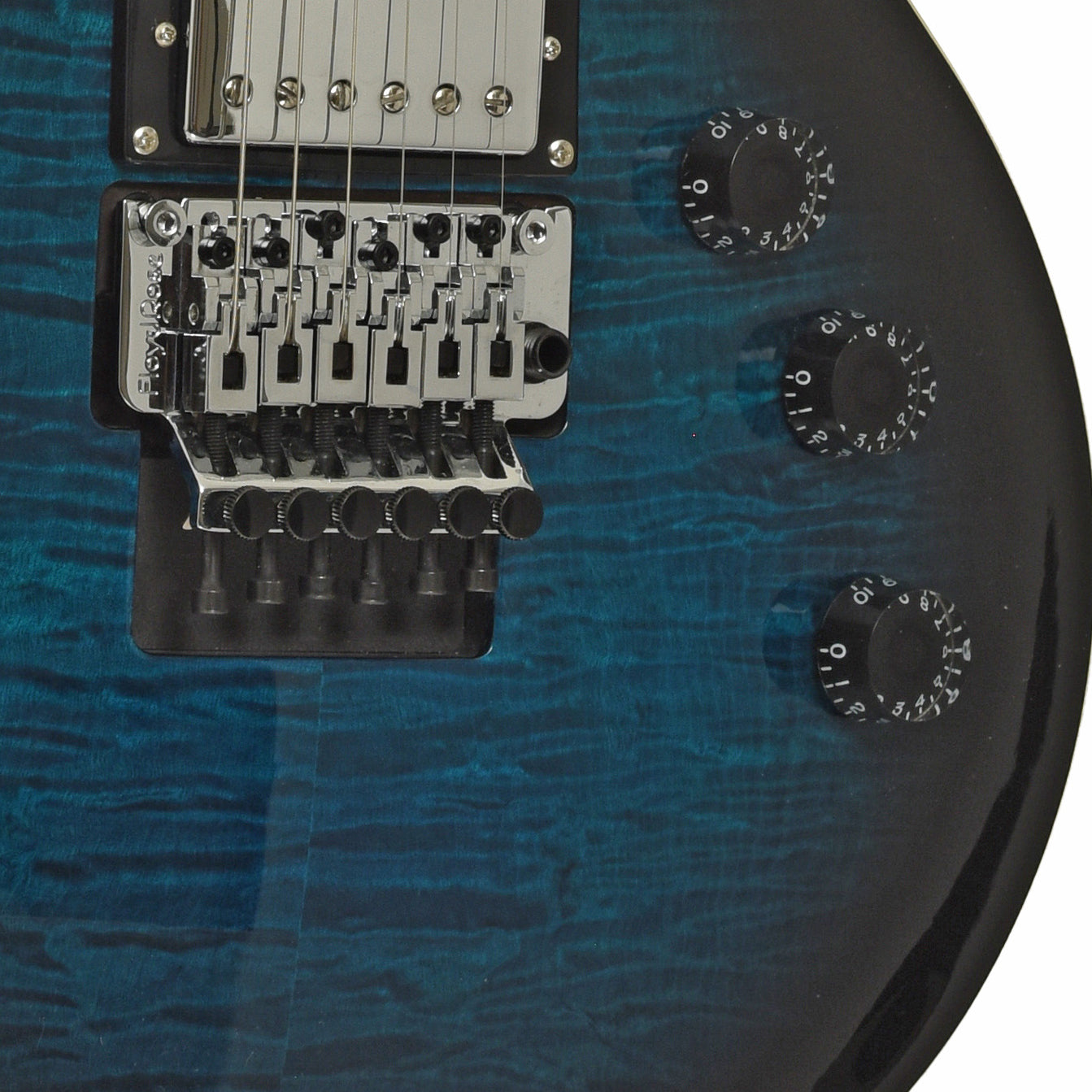 Bridge and controls of ESP LTD Alex Skolnick Signature Electric Guitar