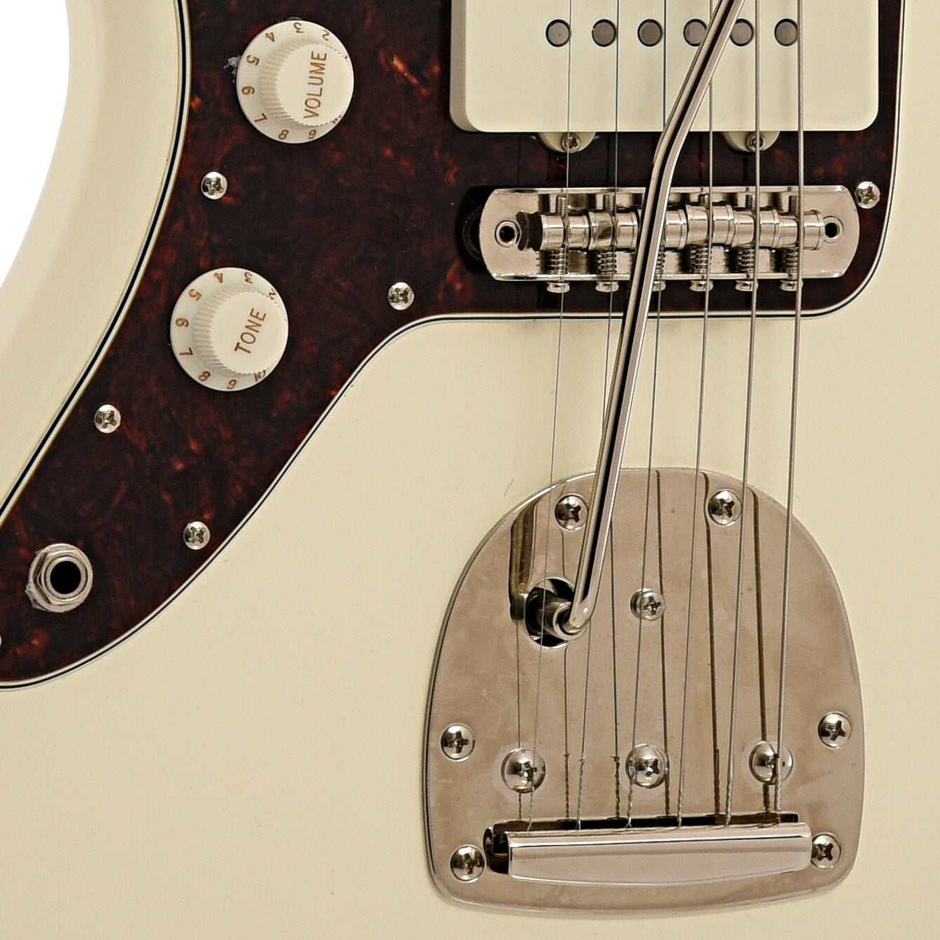 Tailpiece and bridge of Squier Classic Vibe 60's Jazzmaster