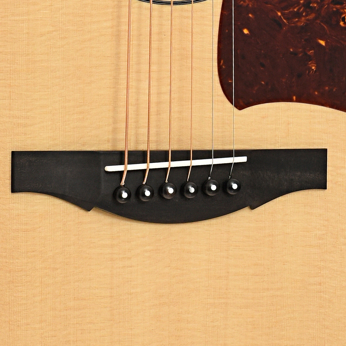 Bridge of Collings SJ Mahogany Guitar