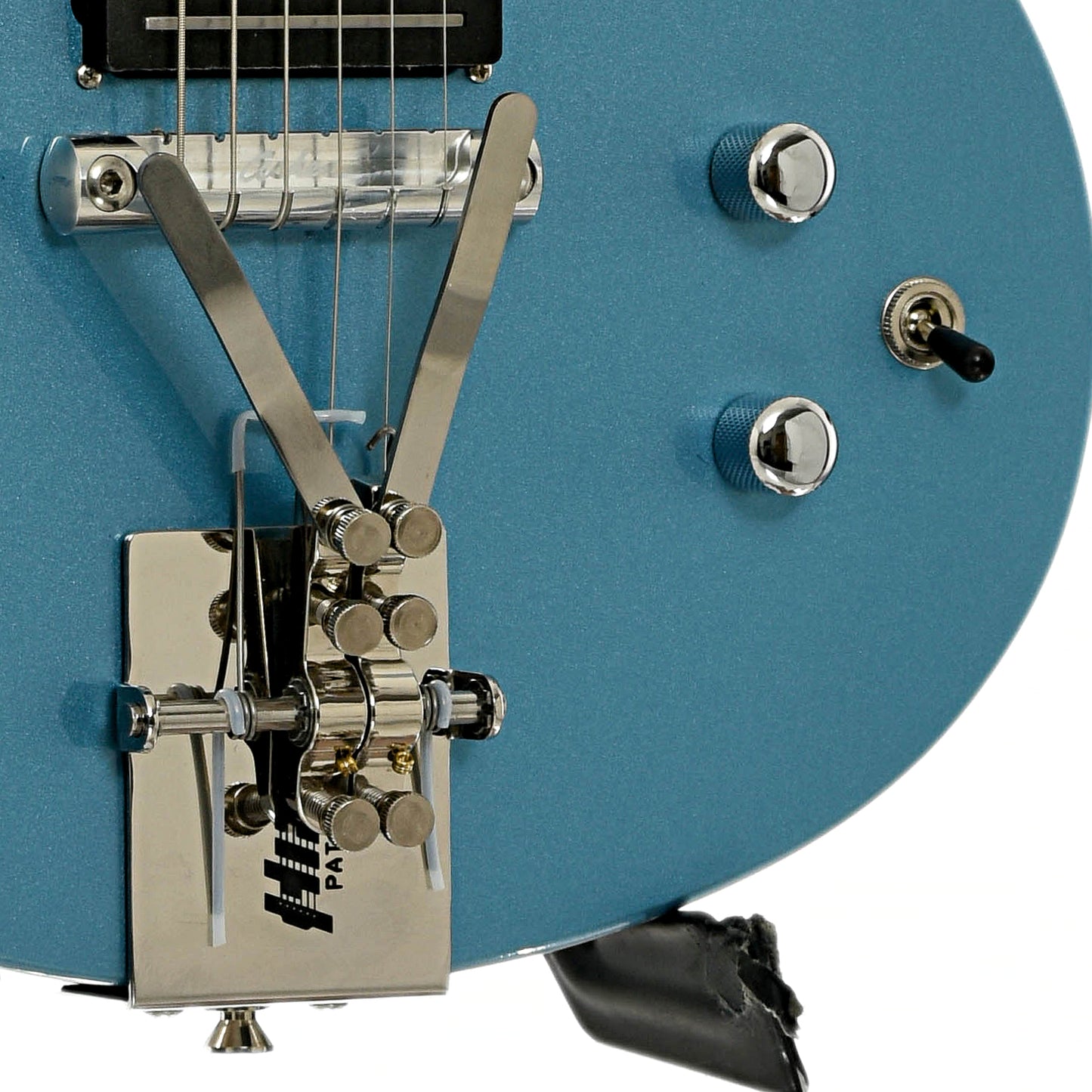 Bridge and controls of Asher Electro Hawaiian Jr Lap Steel