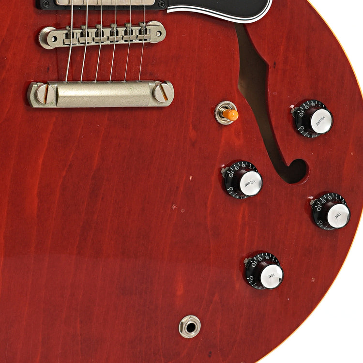 Tailpiece, Bridge and controls of Gibson Custom Shop Aged '61 ES-335 Reissue (2018)
