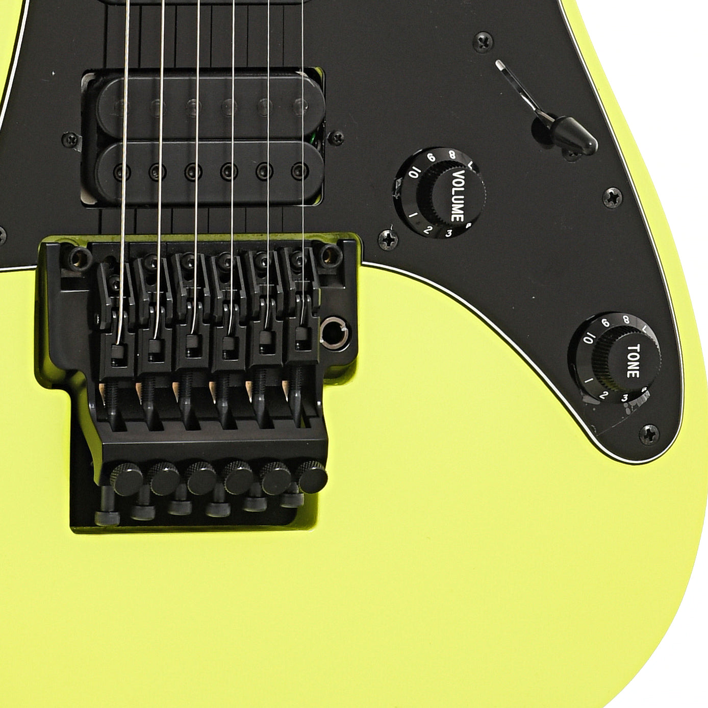 Tremolo Bridge and controls  of Ibanez RG550 Genesis Collection Electric Guitar, Desert Sun Yellow