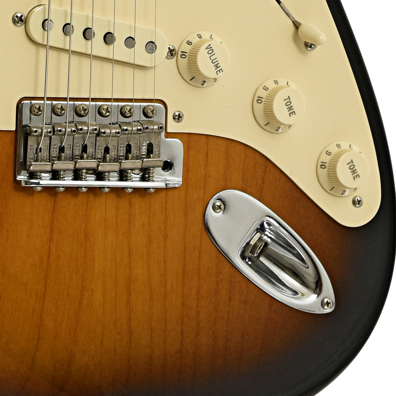 Bridge of Fender Eric Johnson Stratocaster Electric Guitar