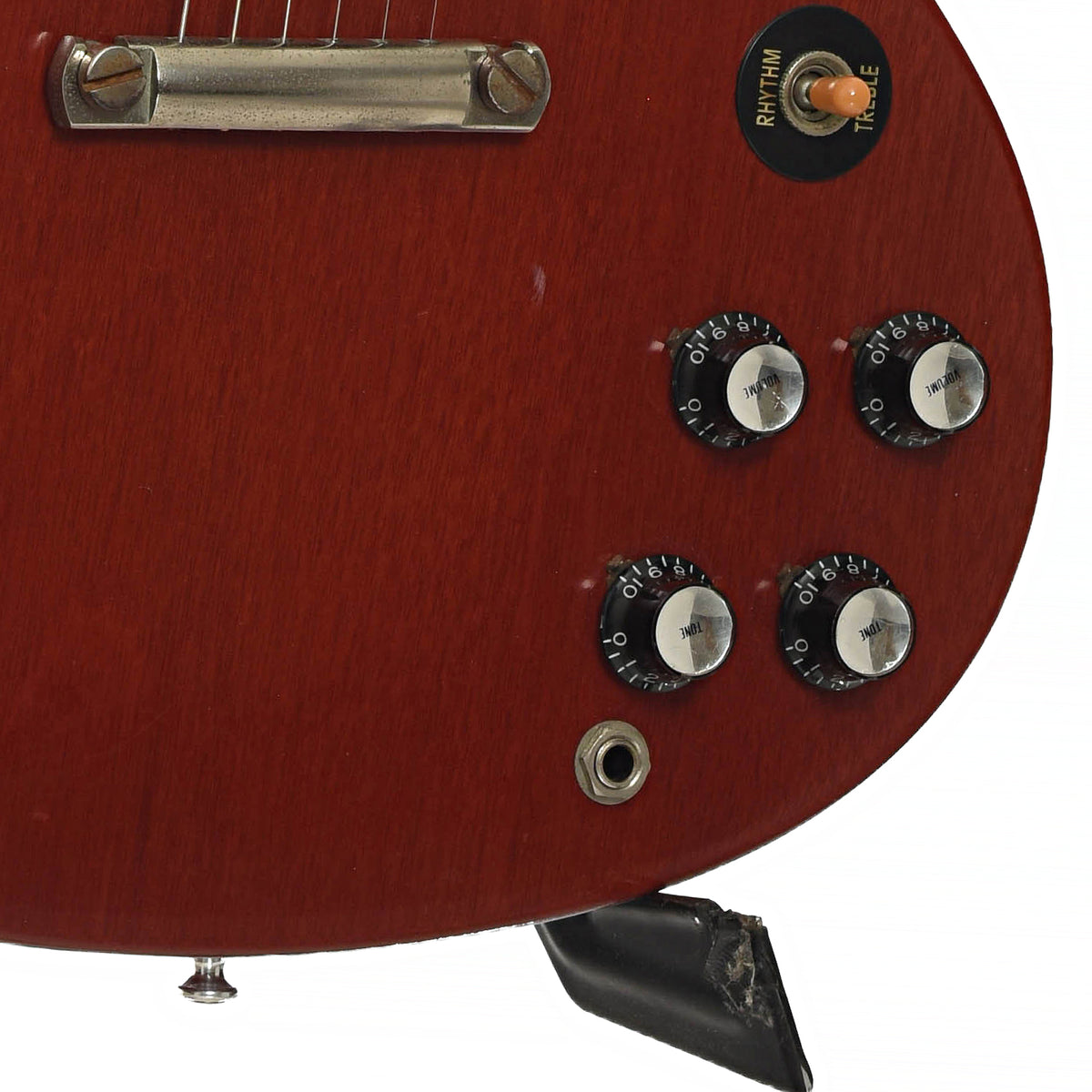 Bridge and controls of Gibson Custom 1961 Les Paul SG Standard VOS Electric Guitar 