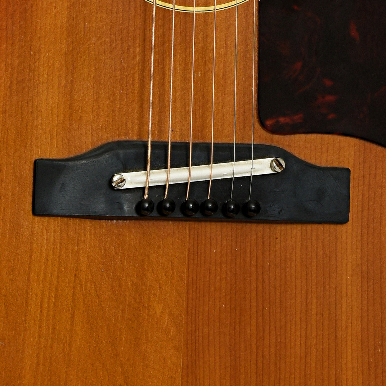 Bridge of Gibson B-25 Acoustic Guitar
