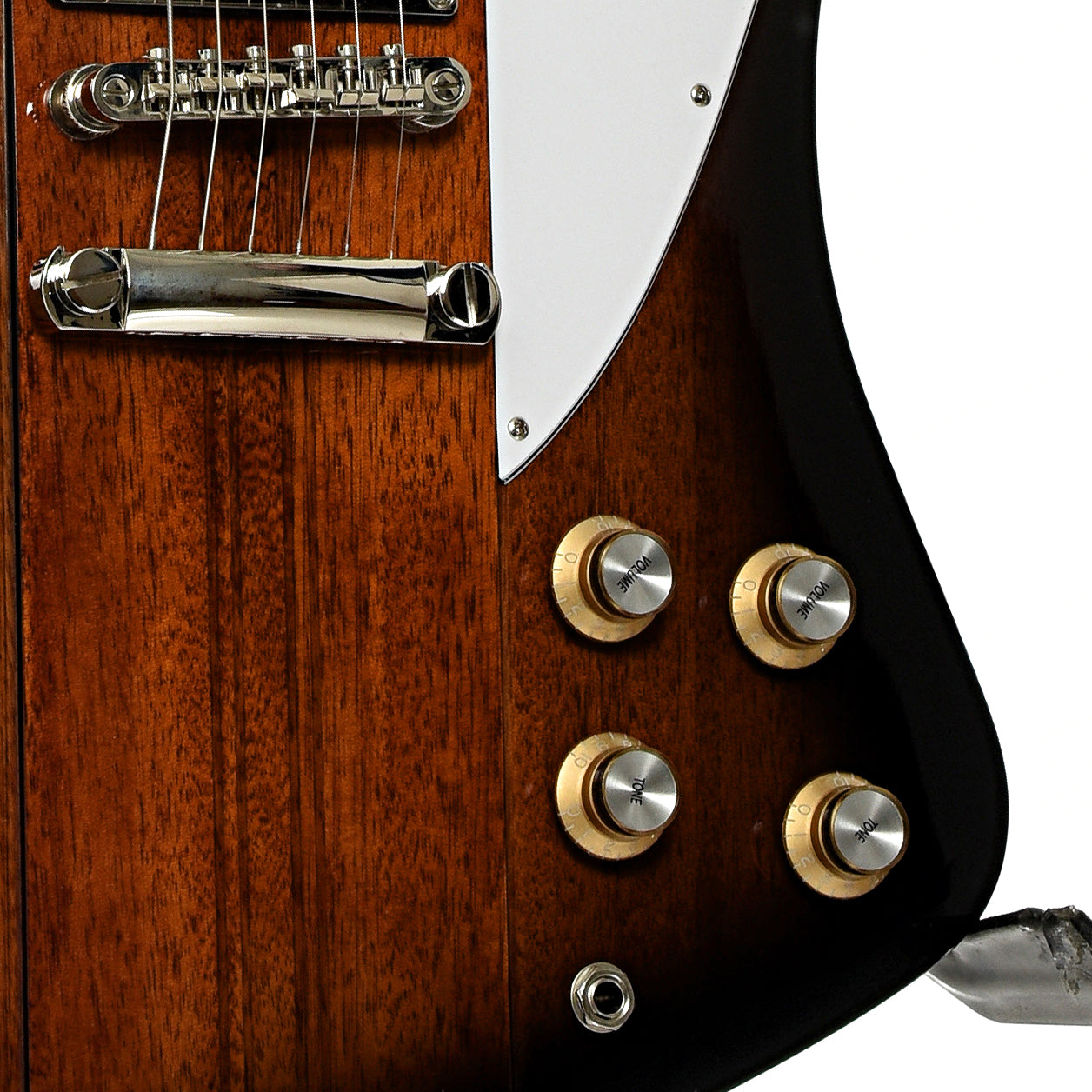 Bridge and controls of Epiphone Firebird Electric Guitar 