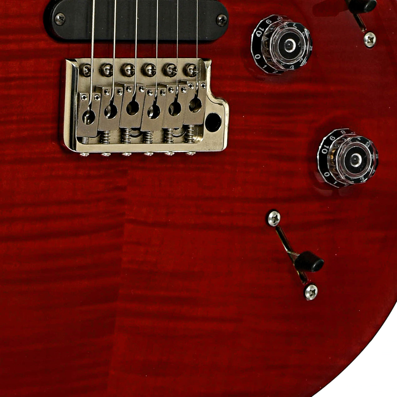 Bridge and controls of PRS 513 Electric Guitar