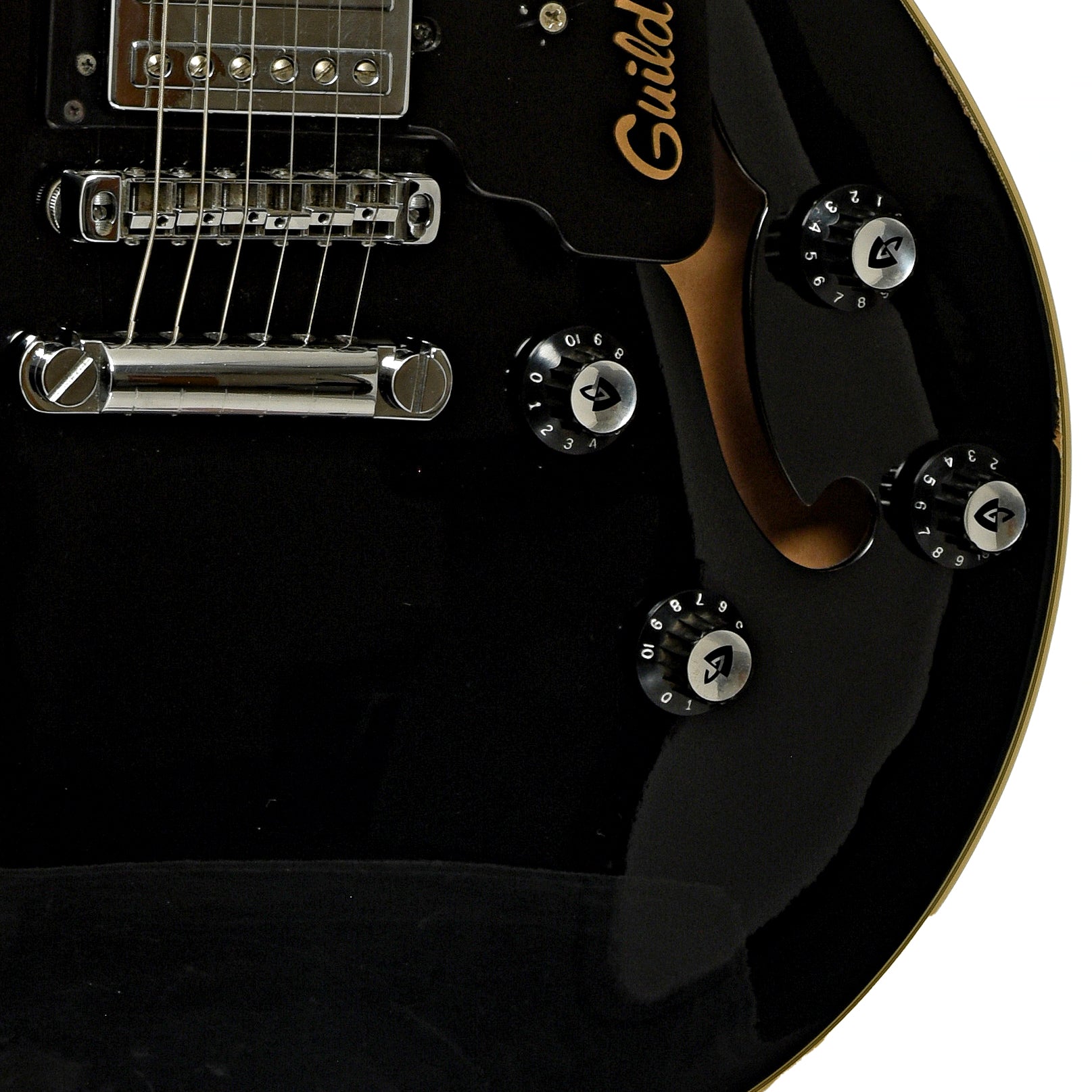 Bridge and controls of Guild SF4-BK Starfire Semi-Hollowbody Electric Guitar