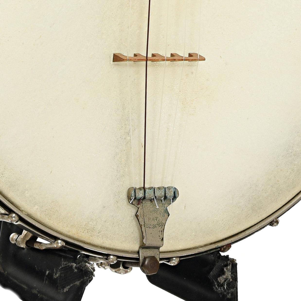 Bridge of J.E. Quinlan Open Back Banjo 