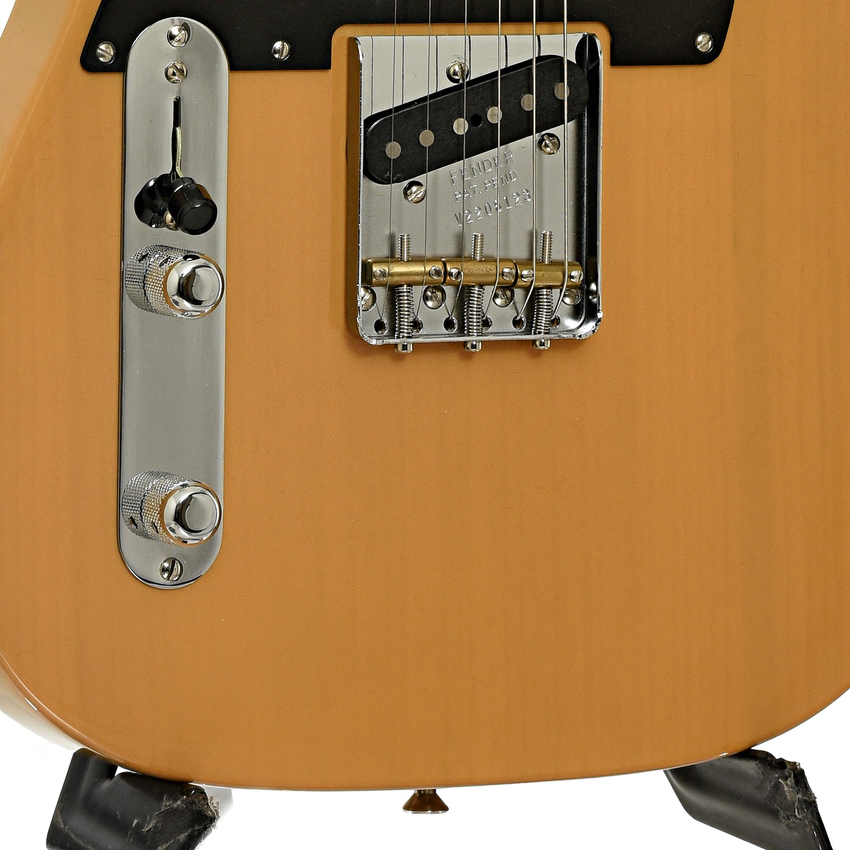 Bridge and controls of Fender American Vintage II '51 Telecaster Electric Guitar