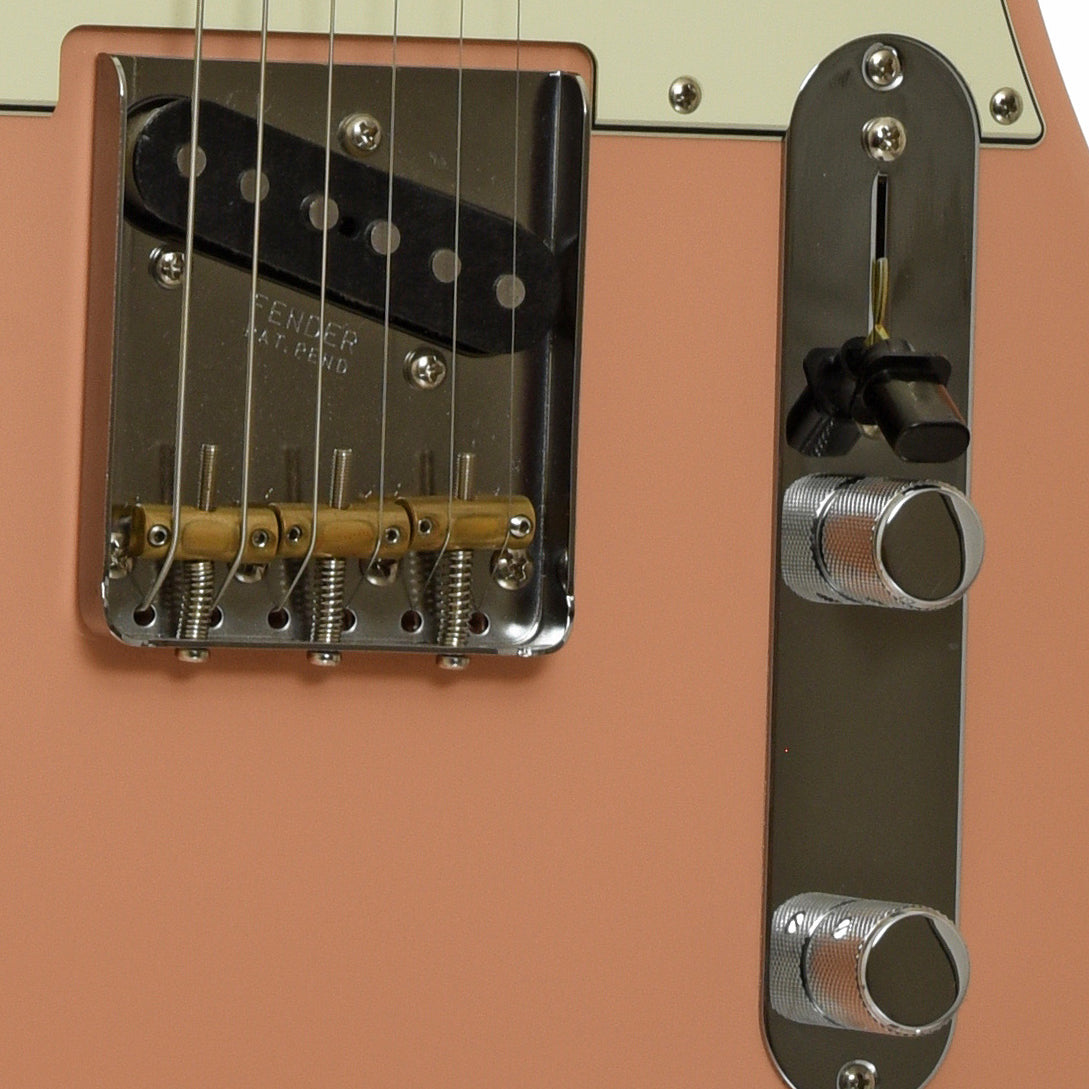 Bridge of Fender Hybrid 60s Telecaster Electric Guitar 