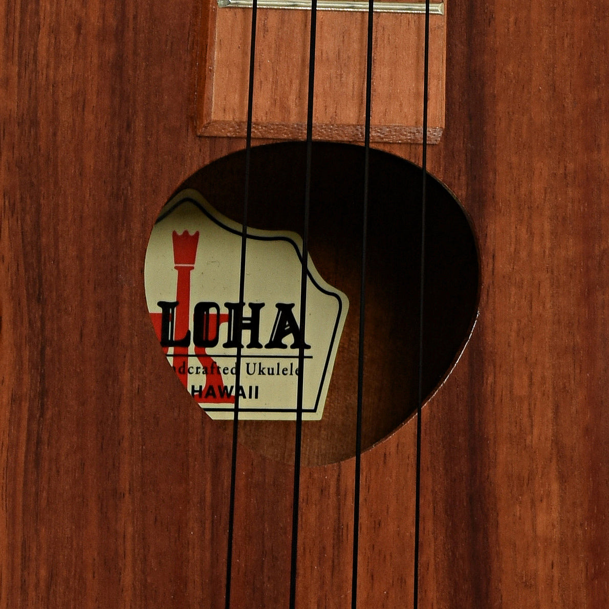 Soundhole of KoAloha KC-10 PIkake Concert Ukulele 
