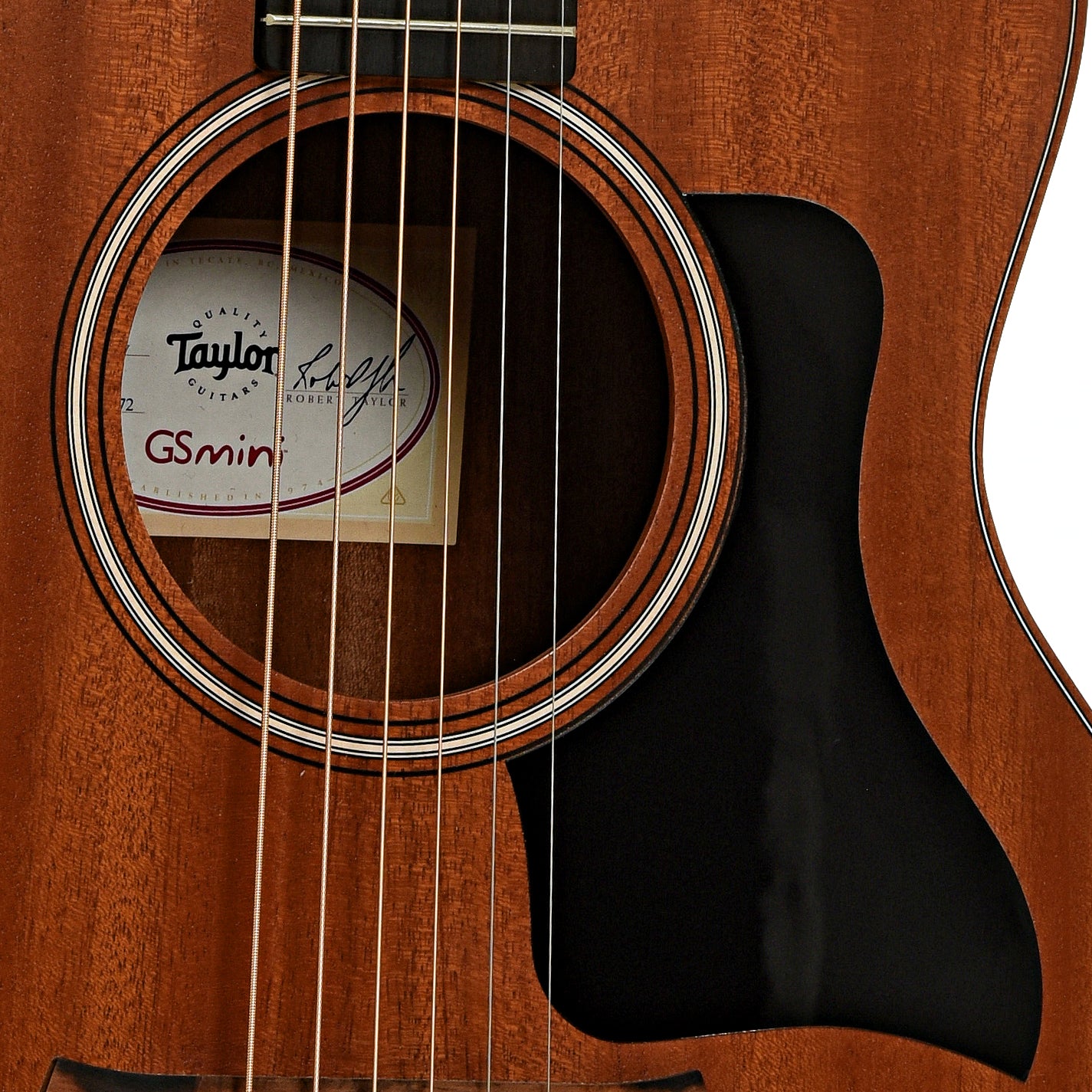 Soundhole of Taylor GS Mini Mahogany Acoustic Guitar  