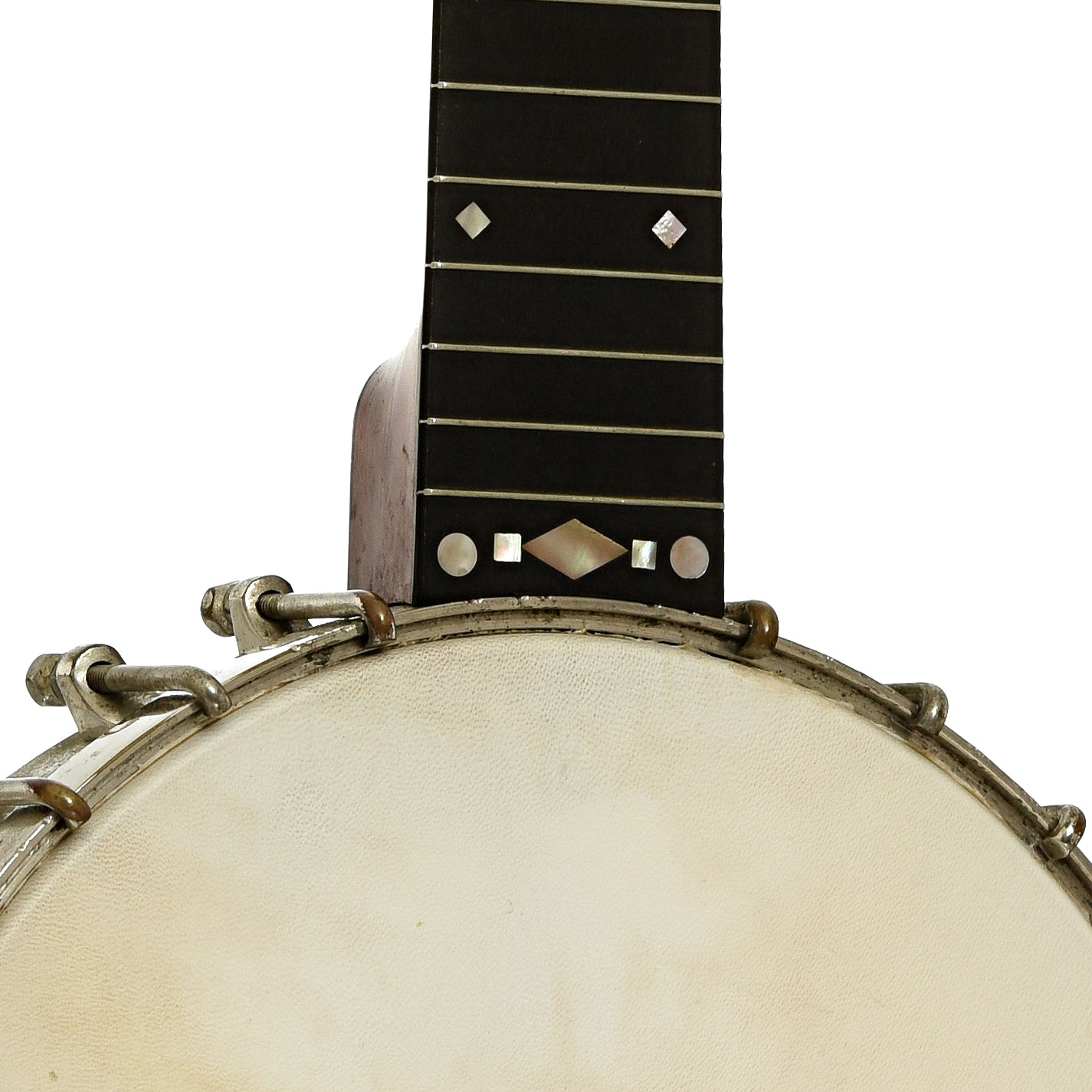 Front neck joint of S.S. Stewart Lady Stewart No.2 Openback Banjo