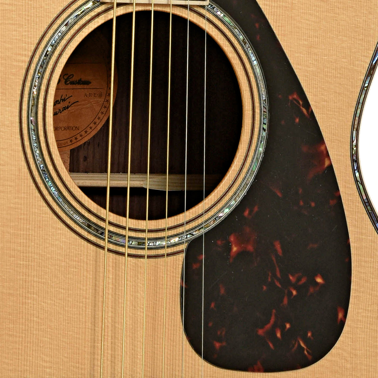 Soundhole of Yamaha LS56 Custom Acoustic Guitar
