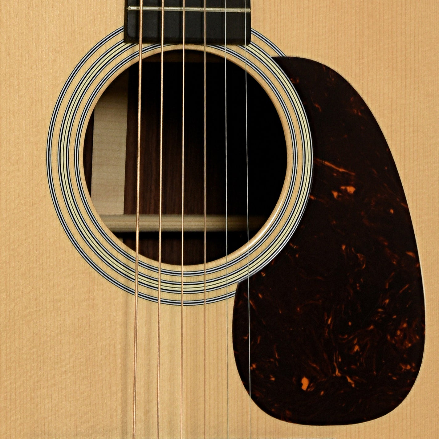 Soundhole of Martin Custom Shop D-28 Authentic 1937 Guitar