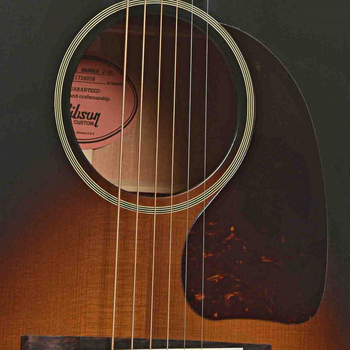 Gibson 1942 Banner J-45 Acoustic Guitar & Case, Vintage Sunburst