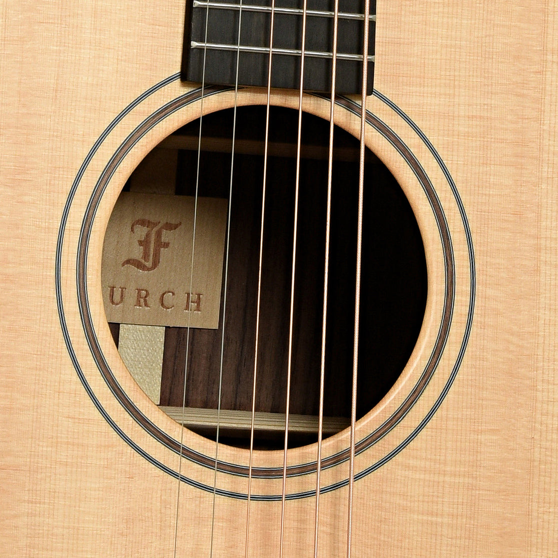 Soundhole of Furch Green D-SR LH Dreadnought Acoustic Guitar 