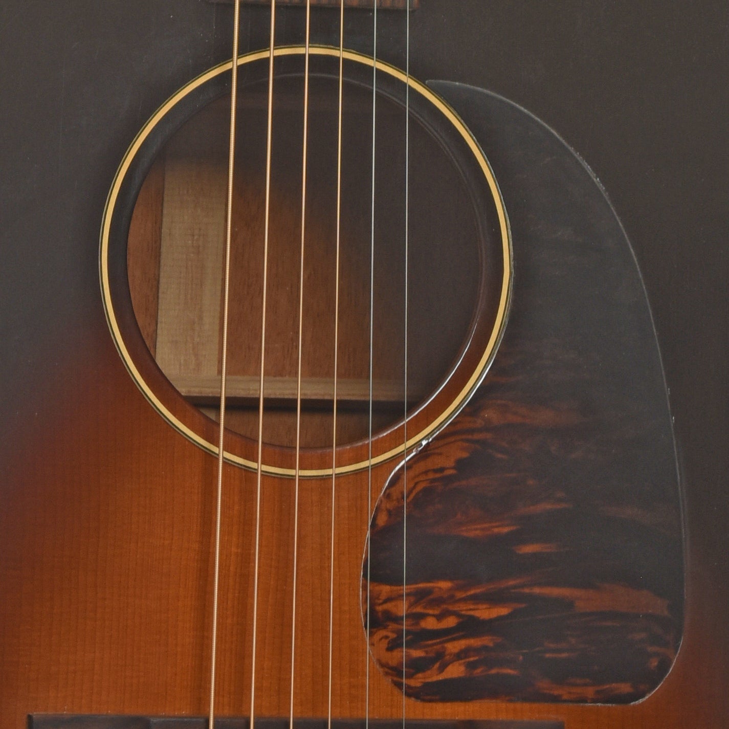 Soundhole of Pre-War Guitars Co. Slope Shoulder 45 Acoustic Guitar 