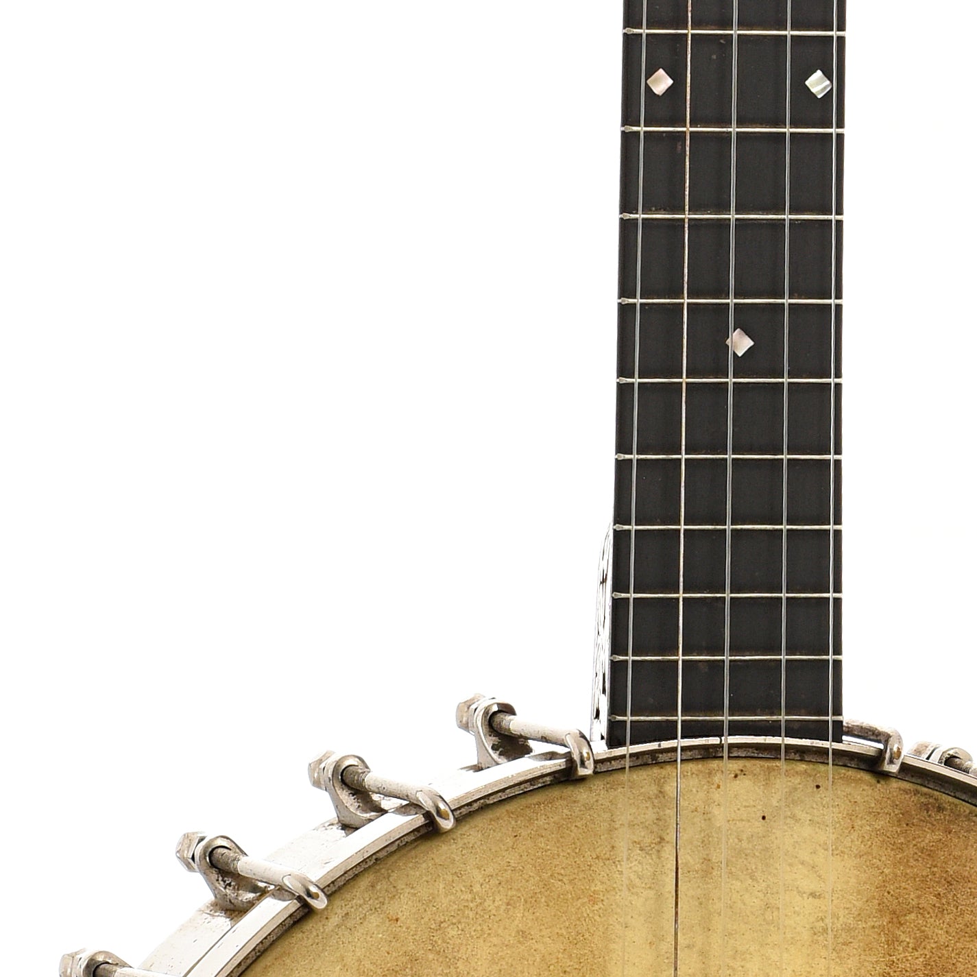 Front body and neck join of S.S. Stewart Special Thoroughbred Open Back Banjo (c.1890)