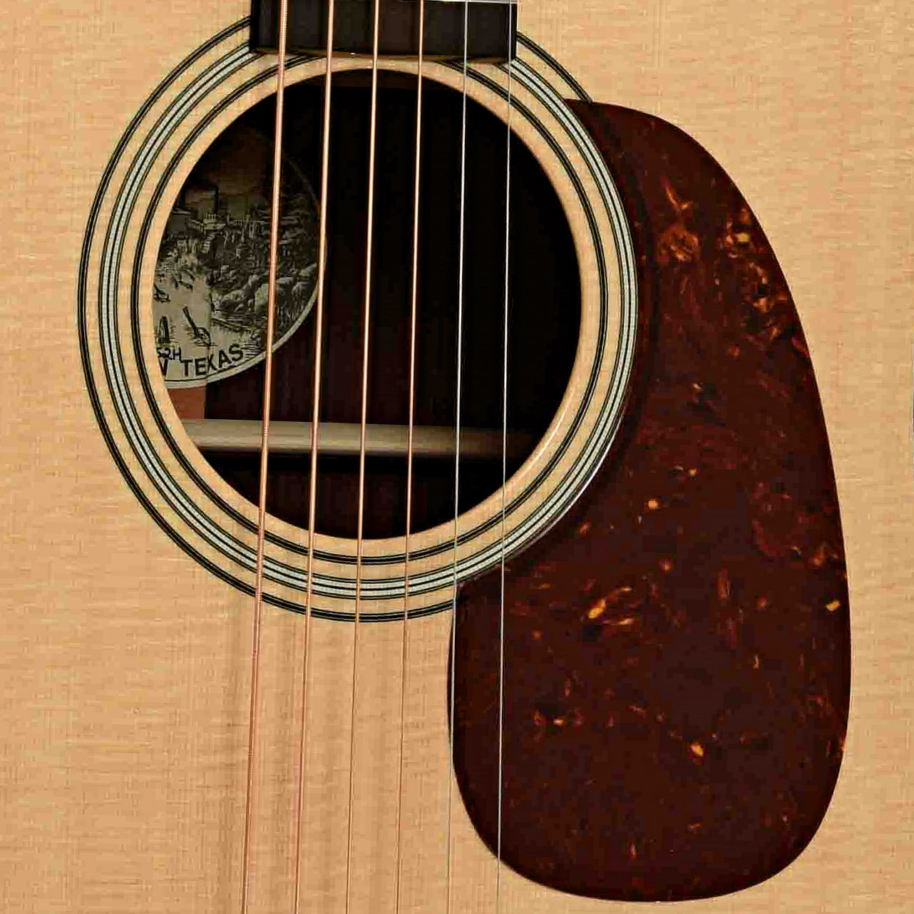 Soundhole of Collings DS2H 12-Fret Acoustic Guitar & Case, Shopworn