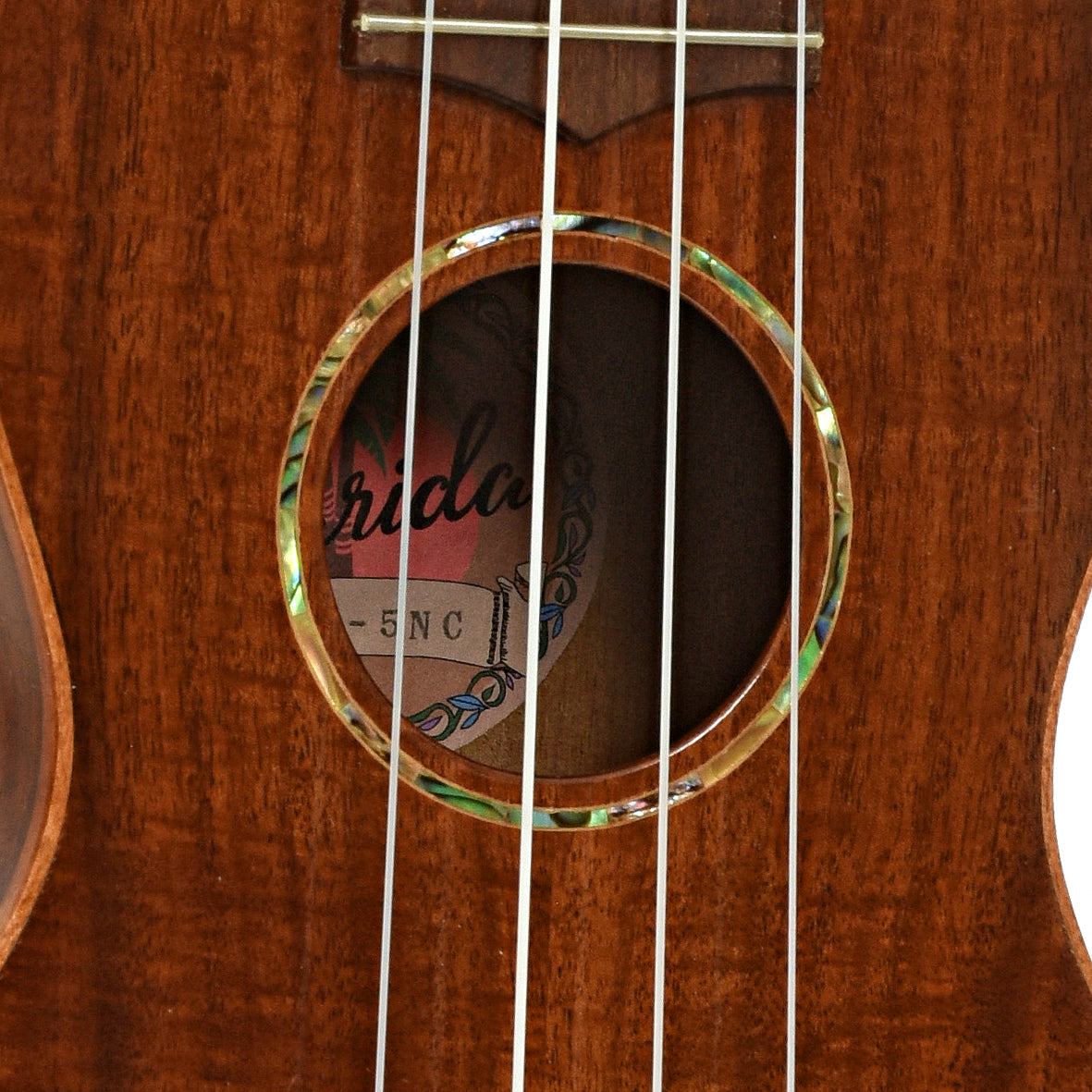Soundhole of Farida Holiday Pack, Acacia Soprano Ukulele
