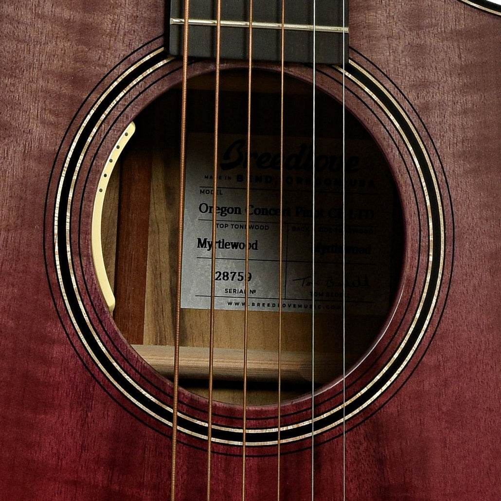 Sound113hole of Breedlove Oregon Concert LTD Acoustic Electric Guitarc 