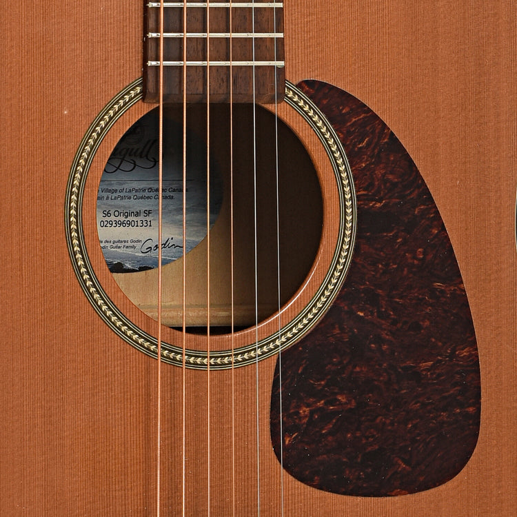 Sound hole of Seagull S6 Original SF Acoustic
