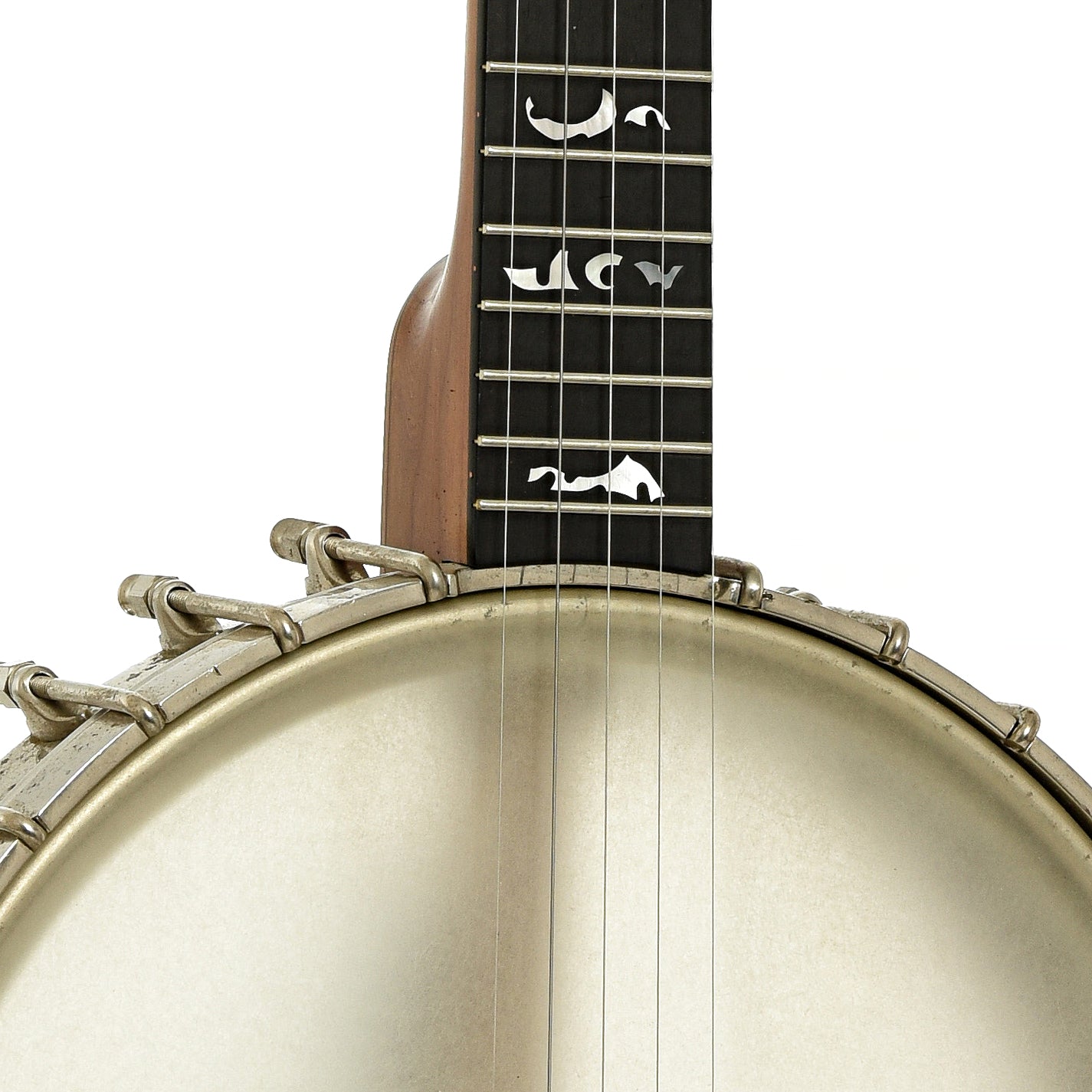 Neck joint of Vega Tubaphone Conversion Openback Banjo 