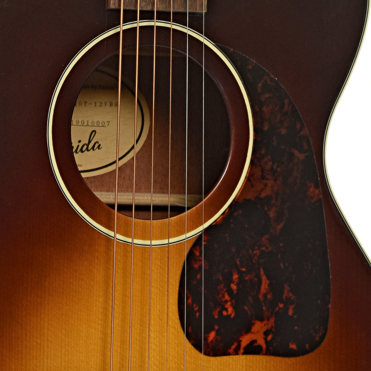 Soundhole of Farida OT-12 VBS Acoustic Guitar  