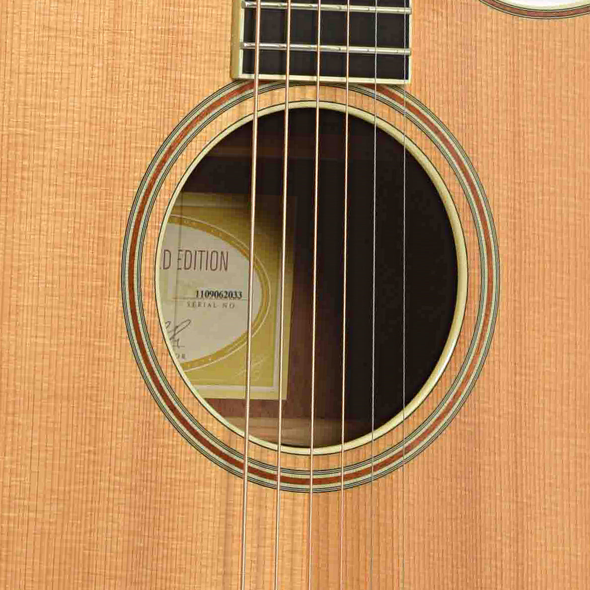 Soundhole of Taylor GSce-FLTD