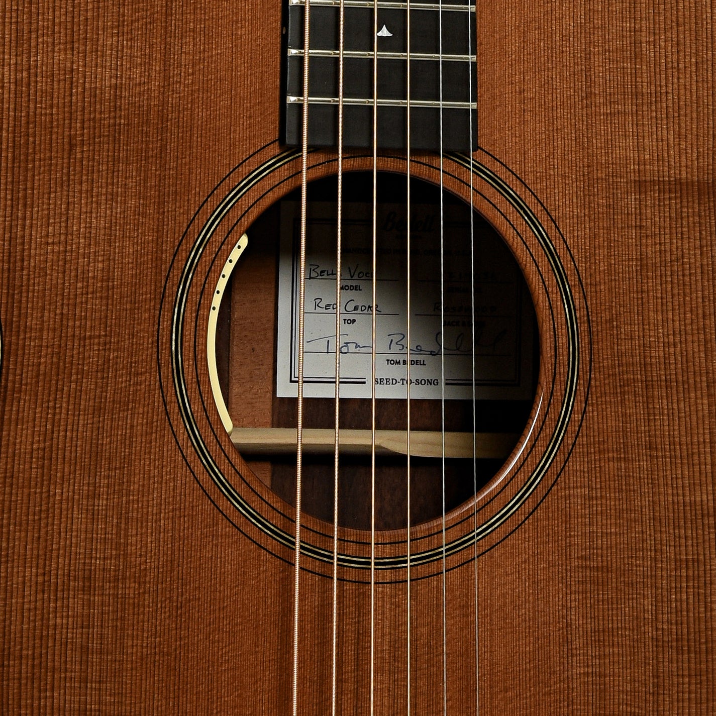 Soundhole of Bedell Angelica Bella Voce Acoustic-Electric Guitar  