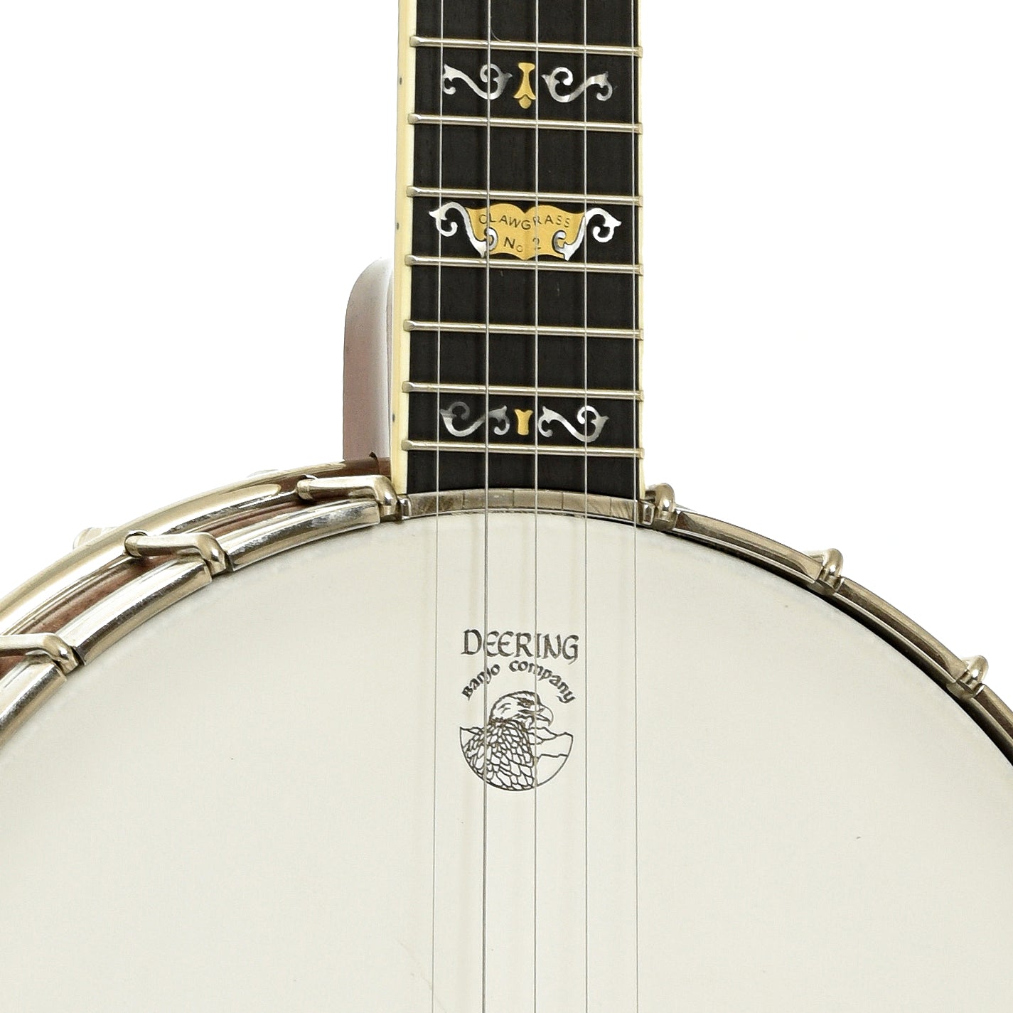 Front neck joint of Deering Claw Grass 2 Open Back Banjo