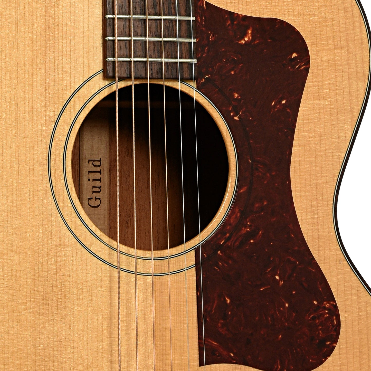 Soundhole of Guild F-40 Valencia Acoustic Guitar 