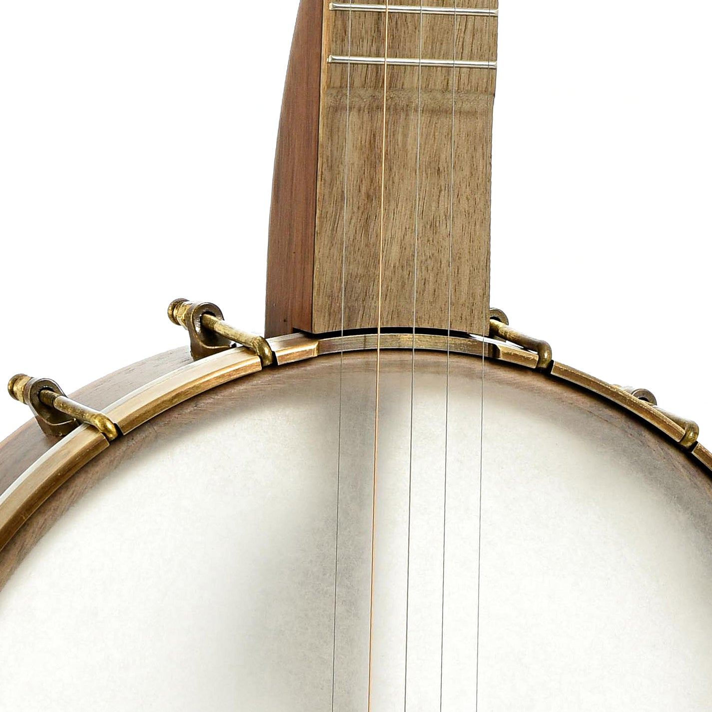 Front neck joint of Pisgah Possum 11" Openback Banjo & Gigbag, Walnut, Short Scale