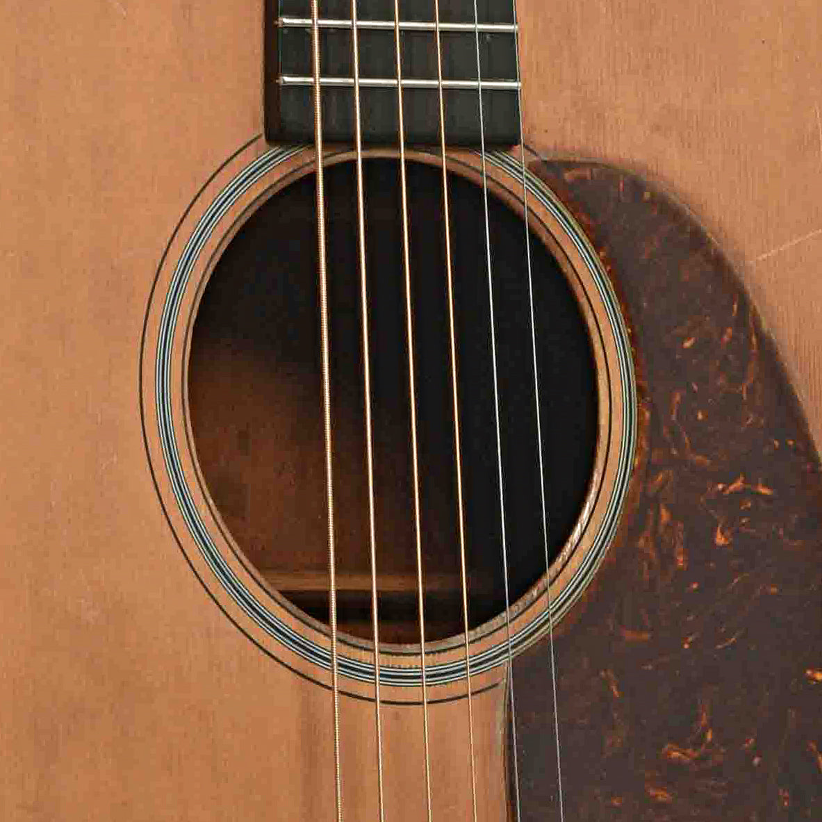Soundhole of Martin D-18 Acoustic Guitar