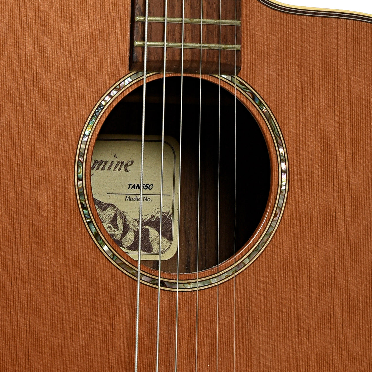 Soundhole of Takamine TAN55C Super Natural Acoustic-Electric Guitar