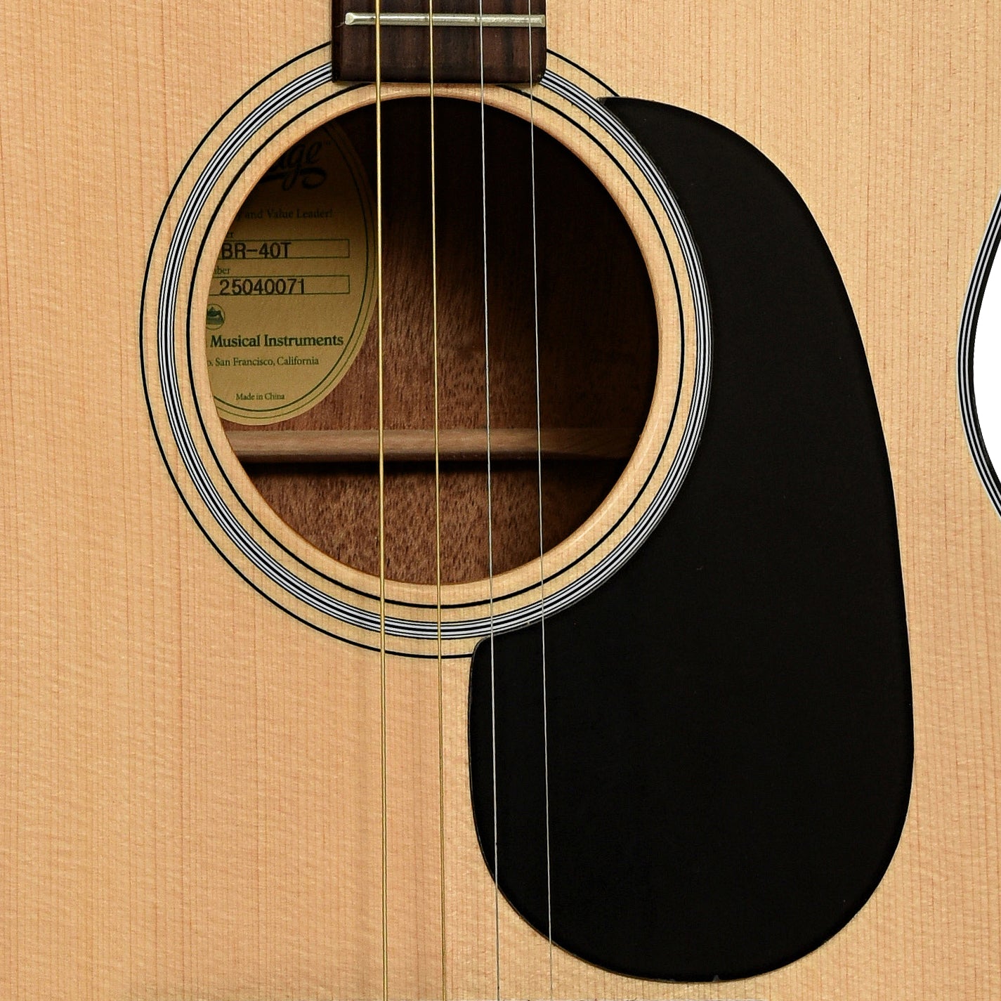 Soundhole of Blueridge BR-40T Tenor Guitar